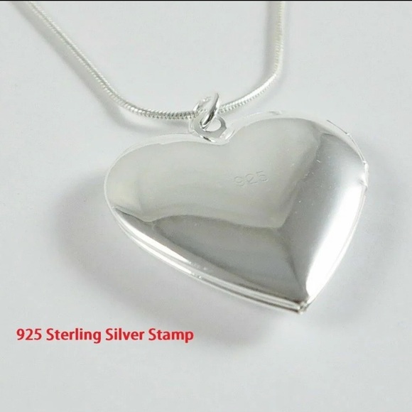 ❤️ 925 Sterling Silver Heart Necklace,
Locket Photo Picture Pendant 18"‼️FINAL - Picture 4 of 4